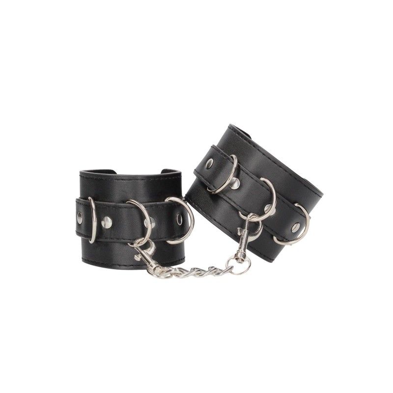 Bonded Leather Hand or Ankle Cuffs - With Adjustable Straps